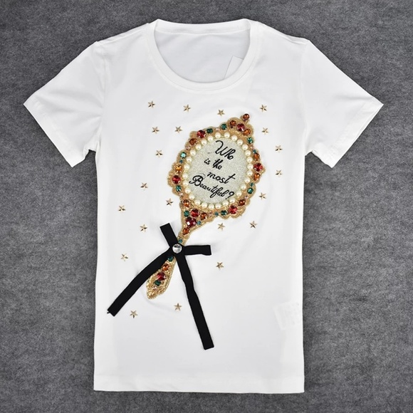 Tops - 🚫SOLD🅿️🚫NWOT WHO IS THE MOST BEAUTIFUL TEE